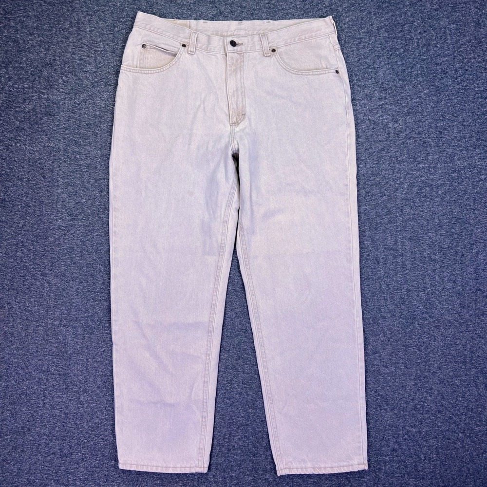 VTG 90s Denim Riders Jeans Mens 36x29 Tan Relaxed Western Straight Casual Cowboy